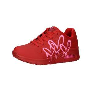 SKECHERS Rövid szárú sportcipők  világos-rózsaszín / piros