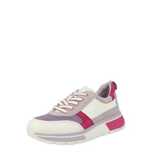 CAPRICE Rövid szárú sportcipők  lila / bogyó / fehér