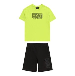 EA7 Emporio Armani Jogging ruhák 'TUTA'  sötétszürke / világoszöld / fekete