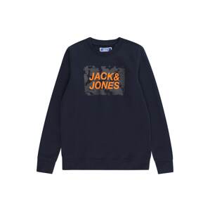 Jack & Jones Junior Tréning póló  tengerészkék / grafit / narancs