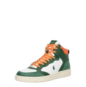 Polo Ralph Lauren Magas szárú edzőcipők  sötétzöld / narancs / fehér