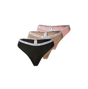 Tommy Hilfiger Underwear String bugyik  világosbarna / fáradt rózsaszín / fekete / fehér