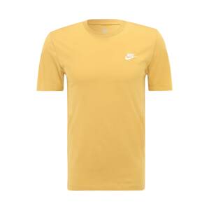 Nike Sportswear Póló 'CLUB'  aranysárga / fehér