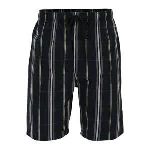 SCHIESSER Pizsama nadrágok  sötétkék / zöld / fehér