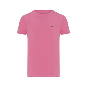 DENIM CULTURE Póló 'Barris'  sötétkék / világos-rózsaszín