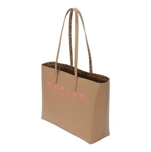 REPLAY Shopper táska  barna / rózsaszín