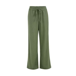WE Fashion Élére vasalt nadrágok  zöld