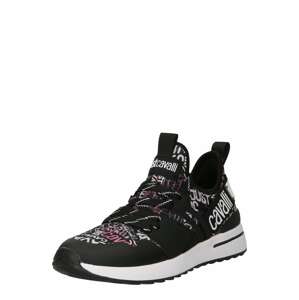 Just Cavalli Rövid szárú sportcipők  sötét-rózsaszín / fekete / fehér