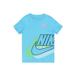 Nike Sportswear Póló 'FUTURA SIDEWINDER'  égkék / világoszöld / világos-rózsaszín / fekete