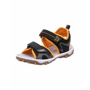 SUPERFIT Nyitott cipők 'Mike 3.0'  sötétszürke / narancs / fekete