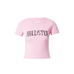 HOLLISTER Póló 'CHERRY BLOSSOM'  rózsaszín / fekete / piszkosfehér