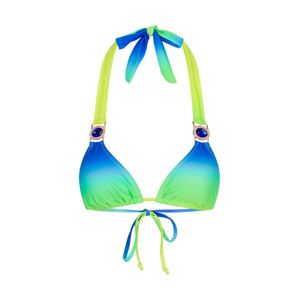 Moda Minx Bikini felső 'Club Tropicana'  kék / arany / citromzöld