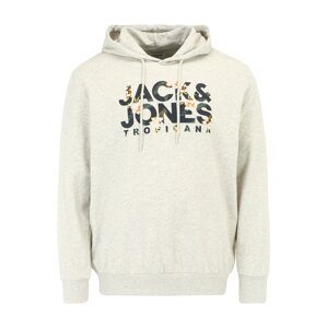 Jack & Jones Plus Tréning póló  sötétkék / zöld / narancs / fehér melír