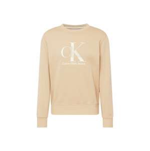 Calvin Klein Jeans Tréning póló  bézs / fehér