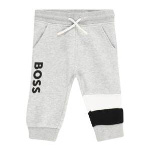 BOSS Kidswear Nadrág  szürke / fekete / fehér