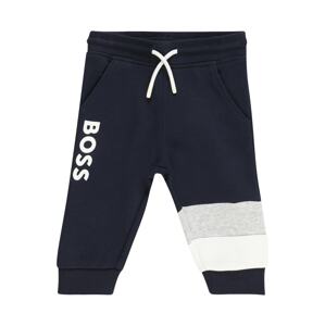 BOSS Kidswear Nadrág  tengerészkék / szürke melír / piszkosfehér
