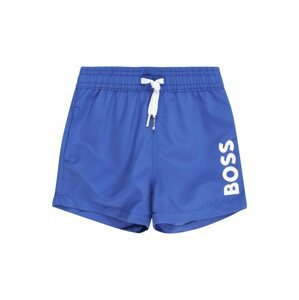 BOSS Kidswear Rövid fürdőnadrágok  kobaltkék / fehér