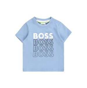 BOSS Kidswear Póló  égkék / fekete / fehér