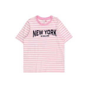 Vero Moda Girl Póló 'LEILA'  rózsaszín / fekete / fehér