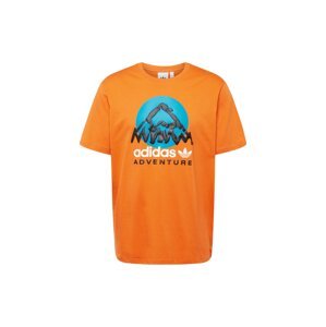 ADIDAS ORIGINALS Póló 'Adventure Mountain Front'  azúr / narancs / fekete