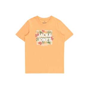 Jack & Jones Junior Póló 'BECS'  zöld / narancs / rózsaszín / fehér