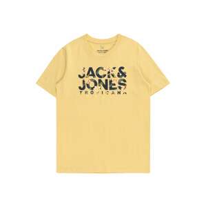 Jack & Jones Junior Póló 'BECS'  mustár / narancs / fekete / fehér