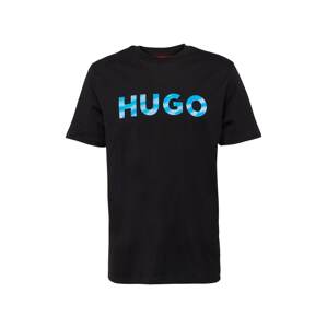 HUGO Póló 'Dulivio'  világoskék / fekete