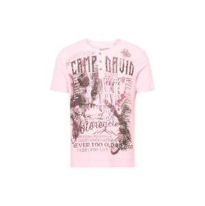 CAMP DAVID Póló  szépia / világos-rózsaszín