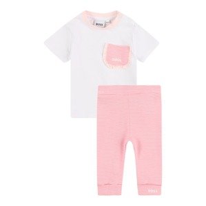 BOSS Kidswear Szettek  pasztell-rózsaszín / világos-rózsaszín / fehér