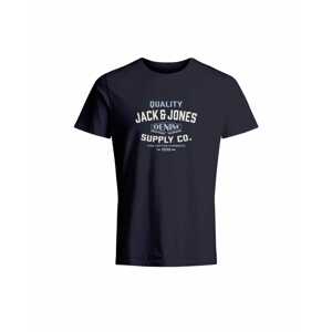 JACK & JONES Póló 'BLUBOOSTER'  tengerészkék / világoskék / fehér