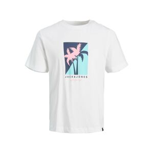 JACK & JONES Póló 'Tulum'  tengerészkék / világoskék / rózsaszín / fehér
