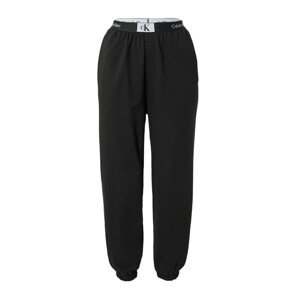 Calvin Klein Underwear Élére vasalt nadrágok  fekete / fehér