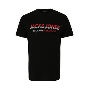 Jack & Jones Plus Póló  cseresznyepiros / fekete / fehér