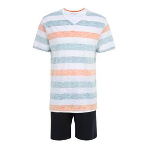 TOM TAILOR Rövid pizsama  kobaltkék / kék melír / narancssárga melír / fehér