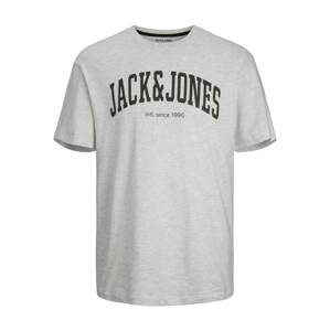 JACK & JONES Póló 'Josh'  fekete / fehér melír