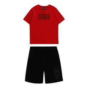 EA7 Emporio Armani Jogging ruhák 'TUTA'  piros / fekete