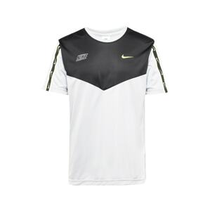 Nike Sportswear Póló 'REPEAT'  világos sárga / világosszürke / fekete