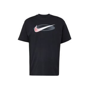Nike Sportswear Póló  szürke / rózsaszín / fekete / fehér