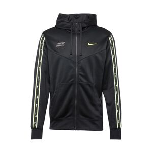 Nike Sportswear Tréning dzseki 'Repeat'  neonsárga / fekete / fehér