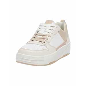 Pull&Bear Rövid szárú sportcipők  sötét bézs / rózsaszín / fehér / gyapjúfehér