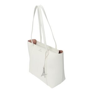 ARMANI EXCHANGE Shopper táska  ezüst / fehér