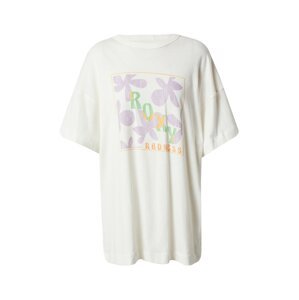 ROXY Oversize póló 'SWEET FLOWERS'  fűzöld / világoslila / világos narancs / természetes fehér