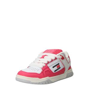Tommy Jeans Rövid szárú sportcipők  sötét-rózsaszín / fekete / fehér