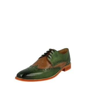 MELVIN & HAMILTON Fűzős cipő 'Martin'  rozsdabarna / zöld