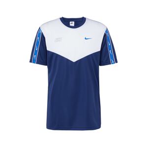 Nike Sportswear Póló 'REPEAT'  kék / tengerészkék / fehér