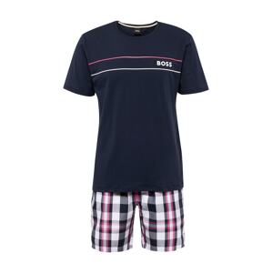 BOSS Black Rövid pizsama  tengerészkék / rózsaszín / fehér