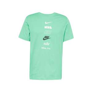 Nike Sportswear Póló  menta / fekete / fehér