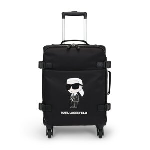 Karl Lagerfeld Gurulós bőröndök  fekete / fehér