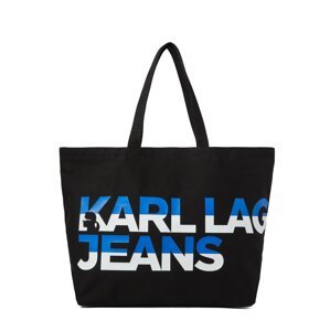 KARL LAGERFELD JEANS Shopper táska  kék / fekete / fehér