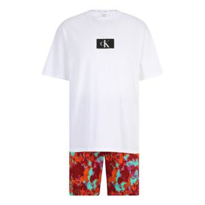 Calvin Klein Underwear Rövid pizsama  türkiz / narancs / cseresznyepiros / fehér